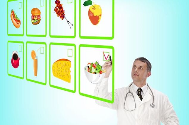 El médico detecta los productos permitidos